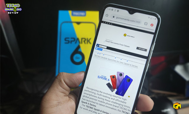 Tecno Spark 6 Go display Gizmo Manila