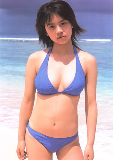 Kyoko Kamidozono Japanese Hot Idol Sexy Blue Sky Bikini Photo 1