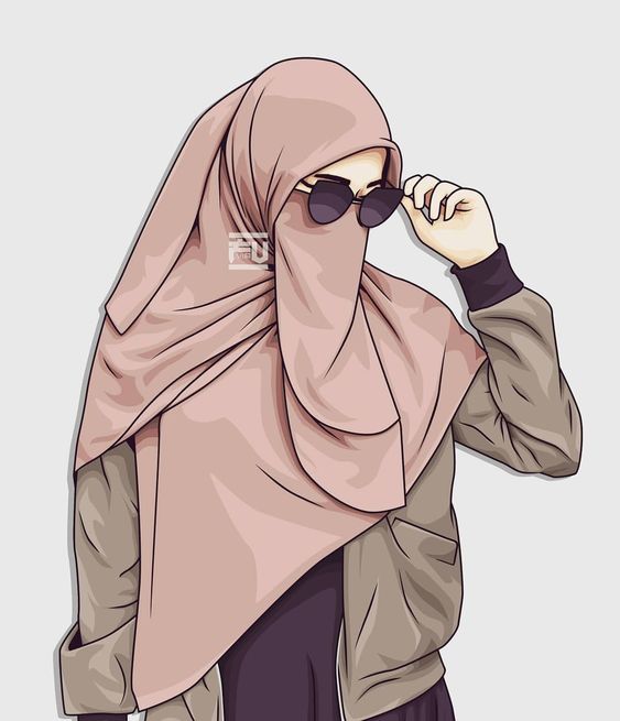 16 Gambar Kartun Muslimah Cantik Berkacamata Miki Kartun