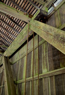 the size of these beams is impressive Deadwood Bridge