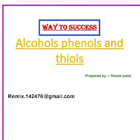 Alcohols phenols and thiols Notes PDF