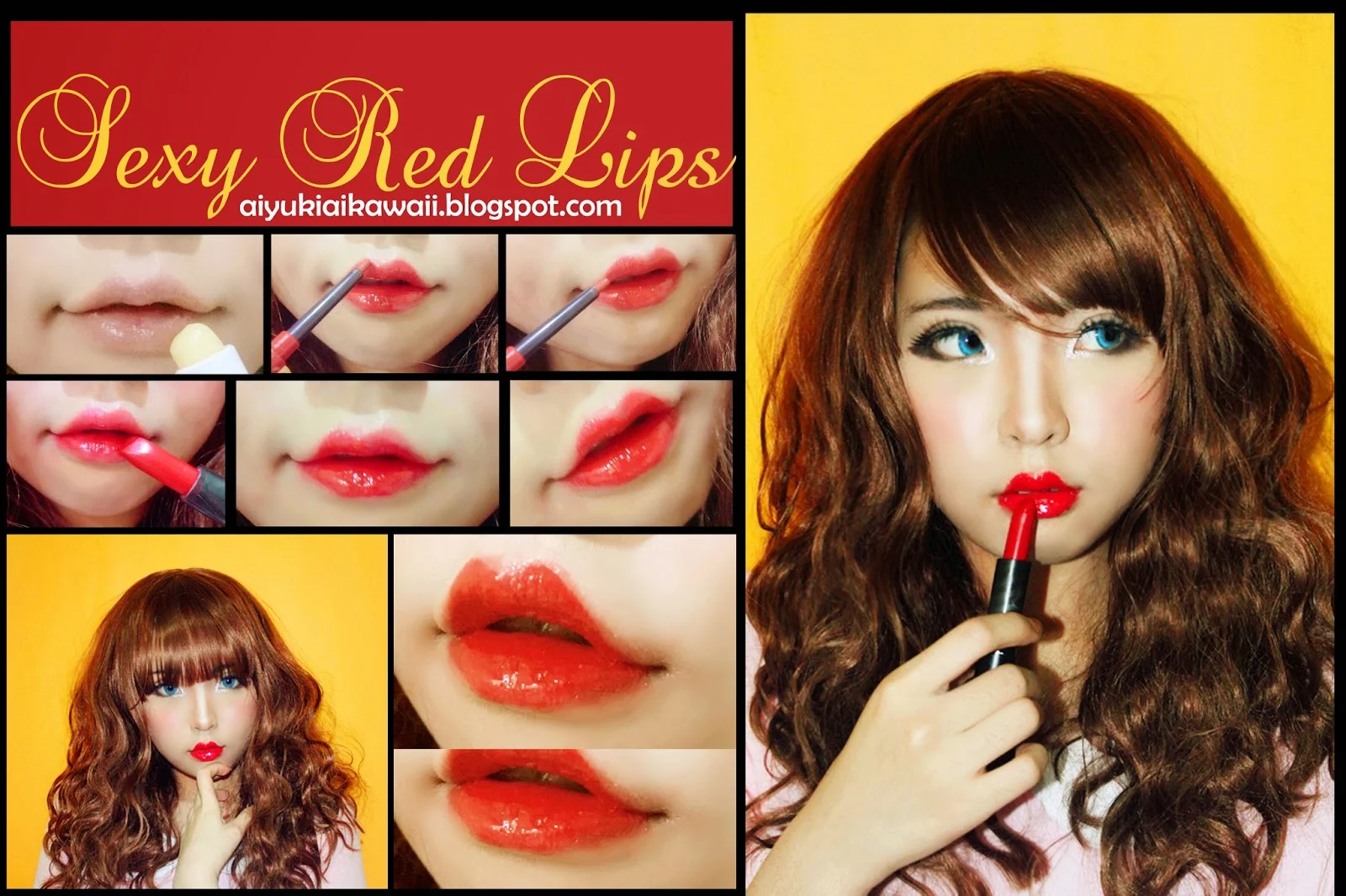 Aiyuki Aikawa Life Beauty Fashion Make Up Tutorial Sexy Red Lips