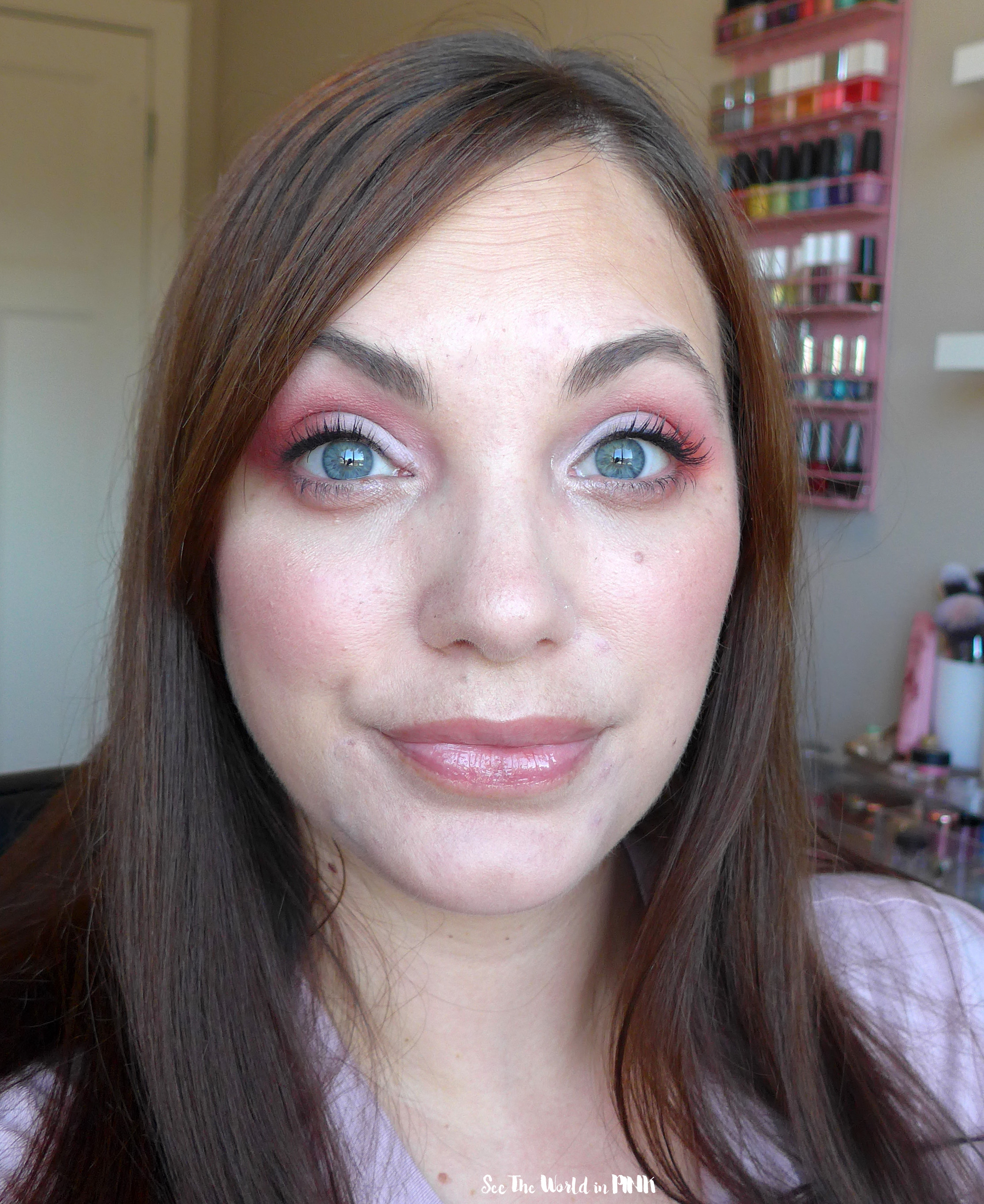 Jaclyn Cosmetics - Strawberry Feels Palette & Petal Drip Lip Oil ~ 3 Looks and Thoughts