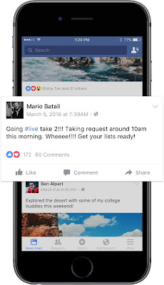 Live facebook video notification increase viewers 