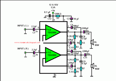 10 +10 W Stereo Amplifier with tda2004