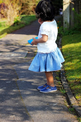 Gathered circle skirt