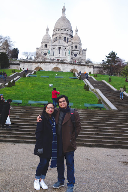 In front of Sacré-Cœur