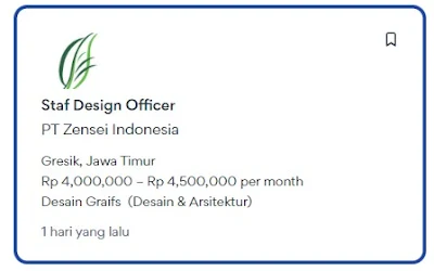 Peluang Karir Menarik: Staf Design Officer di PT Zensei Indonesia Area Gresik