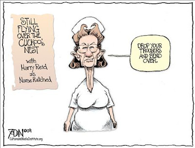 Harry Reid As Nurse Ratched (Political Cartoon)