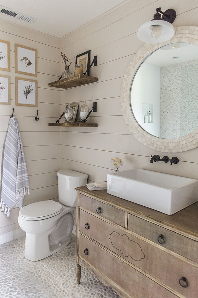 10 Bathrooms  that Rock a Shiplap  Treatment Remodelando 