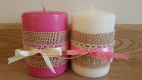 DIY embellished candles set