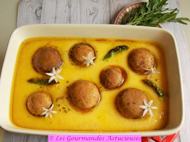 Polenta farcie aux champignons aromatisés (Vegan)