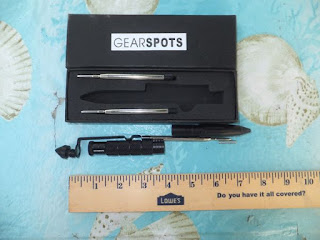 GearSpots Self Defense Tactical Pen with Glass Breaker Black with 2nd Ink Refill - Glass Breaker Outdoor Survival Tool Aircraft Aluminum - Customized for Police, Military & SWAT 2017 Edition