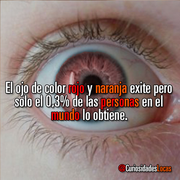 ojo de color rojo y naranja