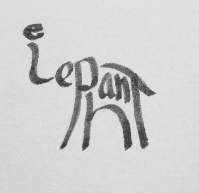  Elephant calligram