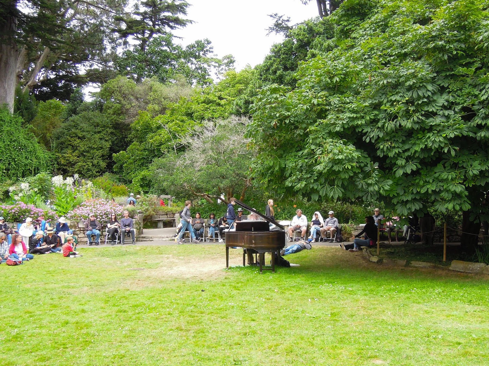 Muchoji 音楽の遊び方 In カリフォルニア ゴールデンゲートパークに野外ピアノ フラワーピアノ サンフランシスコ植物園