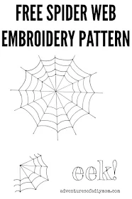 free spider web embroidery pattern
