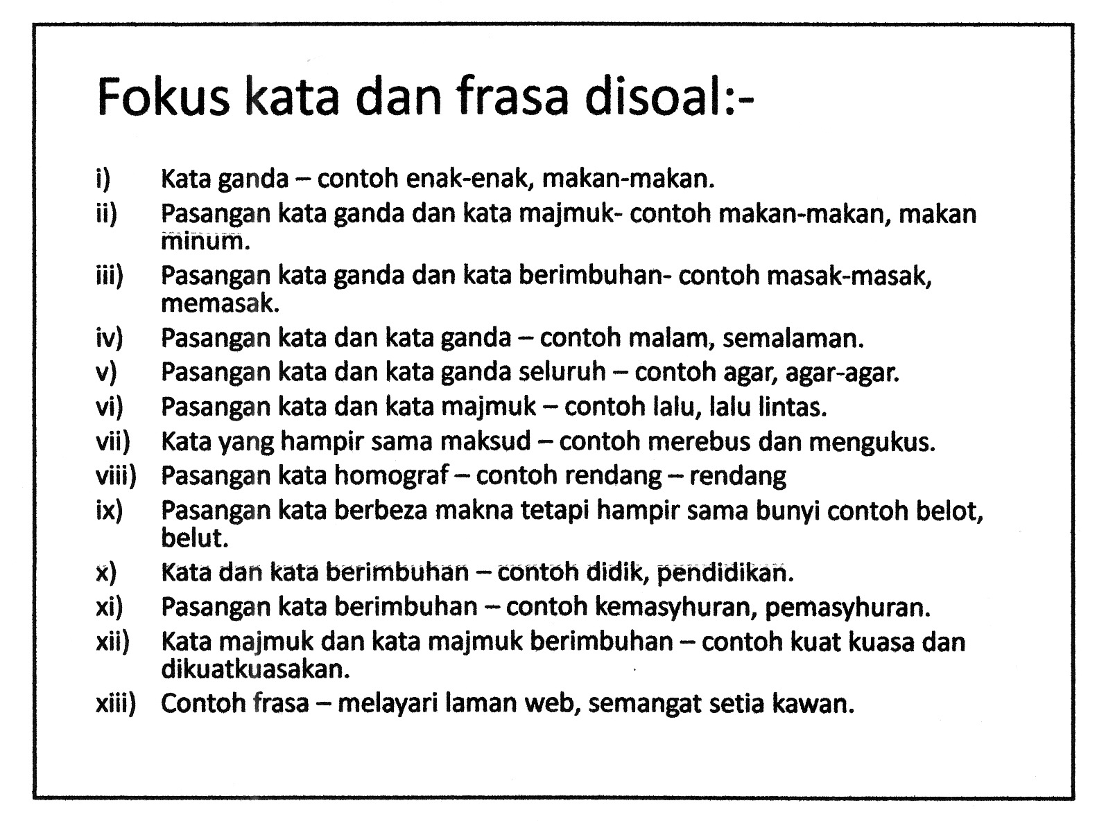 Laman Bahasa Melayu SPM: FORMAT SOALAN TATABAHASA KERTAS 2