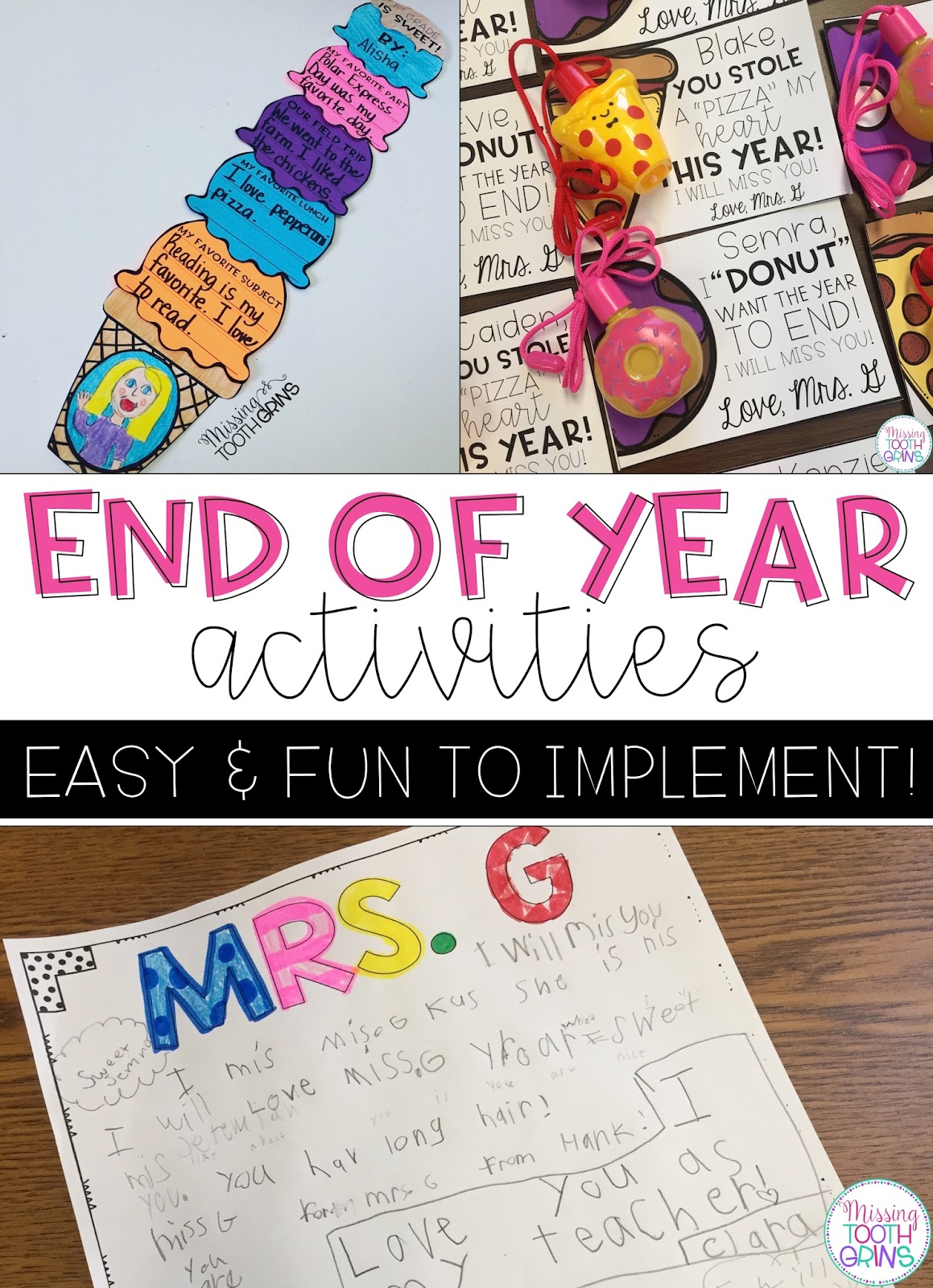 Fun End Of The School Year Activities - Missing Tooth Grins