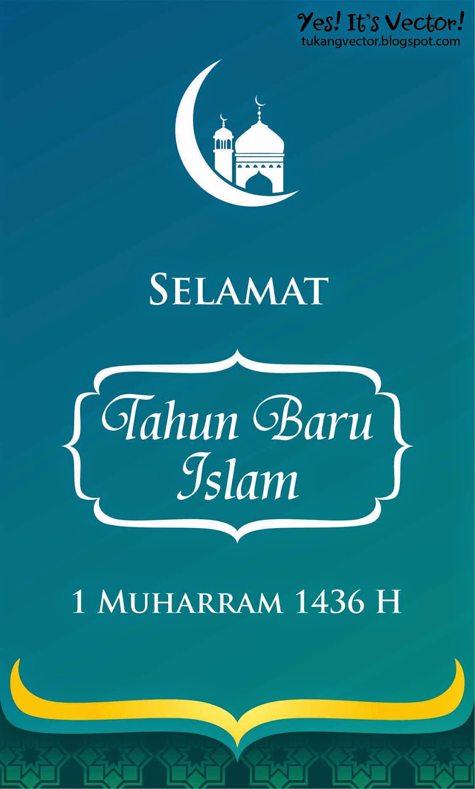 Download Template Banner Tahun Baru Islam 1436 H Yes Its Vector