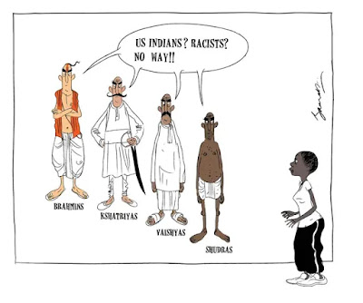 Is there racism in India?. It shows wheatish people are on higher post then brown. This image is just for depiction, we have no intention to hurt any sentiment. Image from DailyO.in