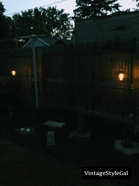 solar lights after dark