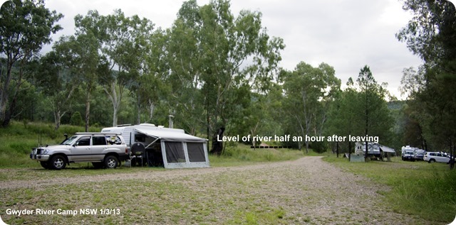 Gwydir River Campground - before the river started rising