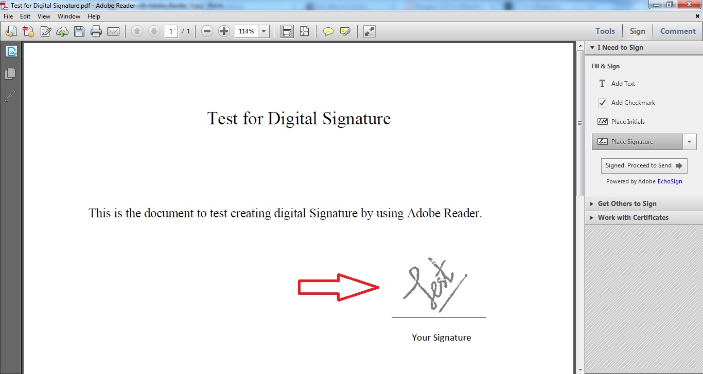 How to create Digital Signature by using Adobe Reader and