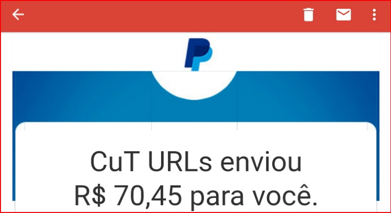 prova de pagamento do encurtador de links Cut-Urls