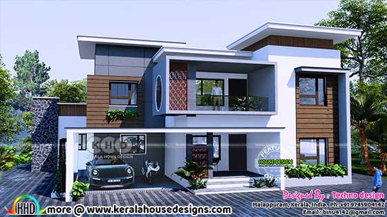 Modern Flat Roof Style House 2220 square feet