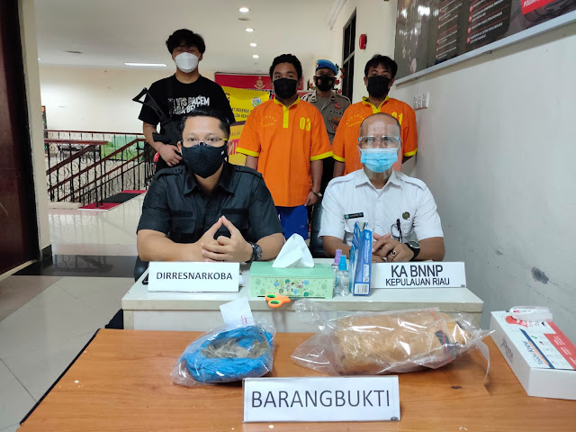 Ditresnarkoba Polda Kepri Musnahkan Barang Bukti Narkotika Jenis Ganja