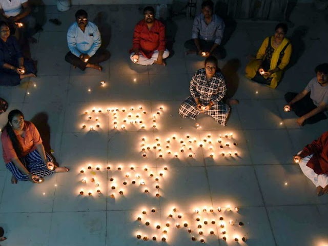 Amazing Picture Of 9 minute Diwali: fight Against Corona