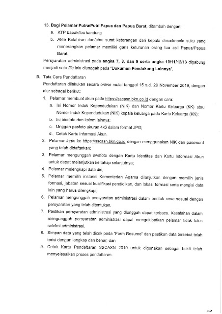 Lowongan CPNS Kementrian Agama Tahun Anggaran 2019 [5815 Formasi]