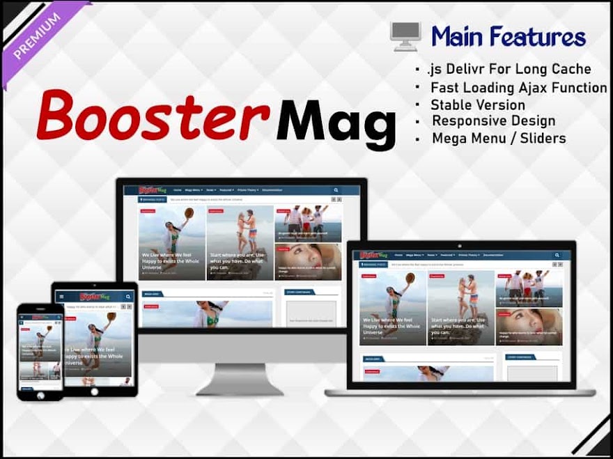 Booster Mag - Blog & Magazine Blogger Template 2024