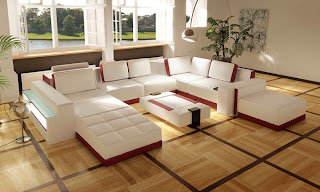 Contemporary Sofa Sets Contemporary Sofa Set Includes Leather Ottoman & Side Light