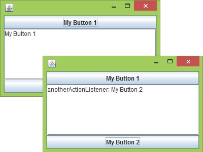 Example of using ActionListener