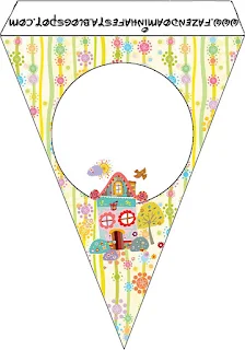 Dolls House Birthday Party Free Printable Banner.