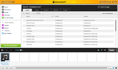 grooveshark, free music online, screenshot, any song