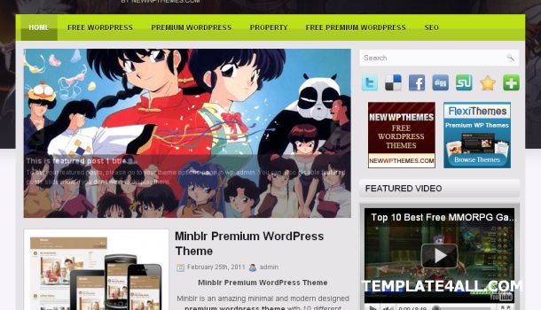 Online Anime Magazine Wordpress Theme