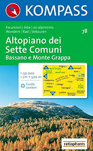Carta escursionistica n. 78. Trentino, Veneto. Altopiano dei Sette Comuni 1:50.000: Wandelkaart 1:50 000