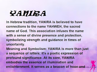 ▷ meaning of the name YANIRA