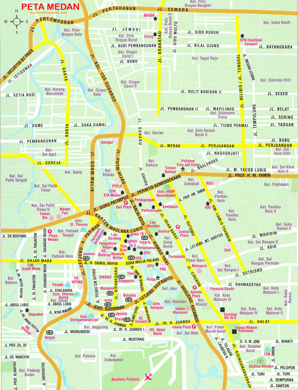  Peta  Kota  Medan 