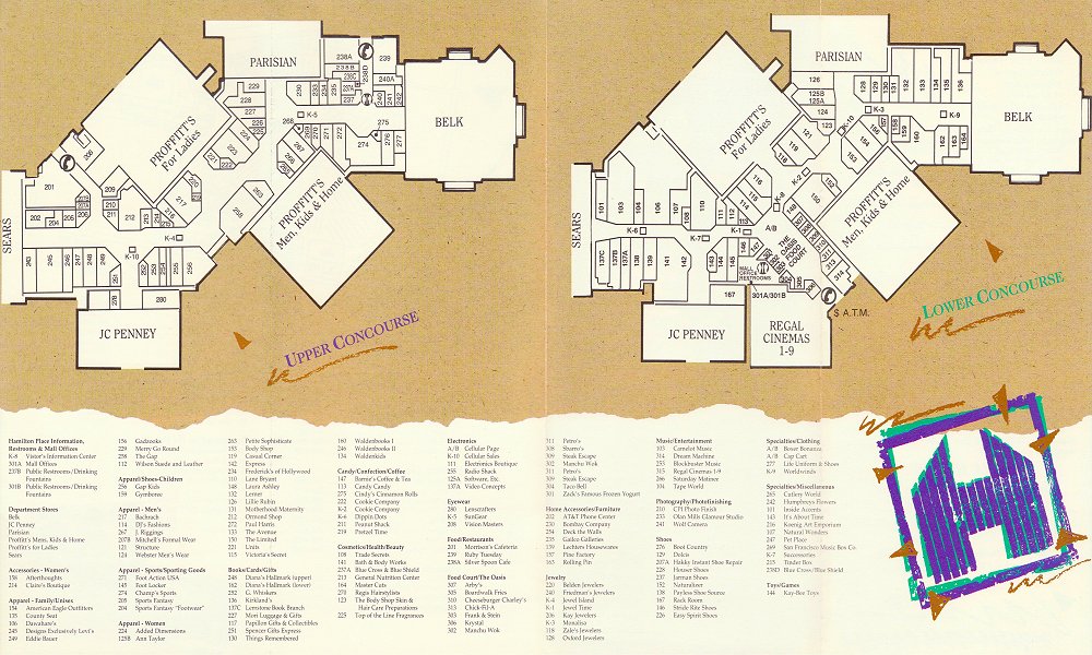 hamilton place mall map The Mallmanac Extant Assets Hamilton Place Chattanooga Tn