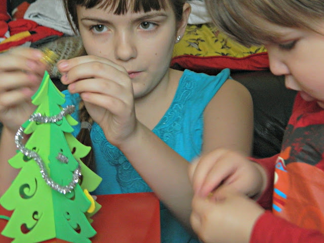 Crafting children art craft christmas tree