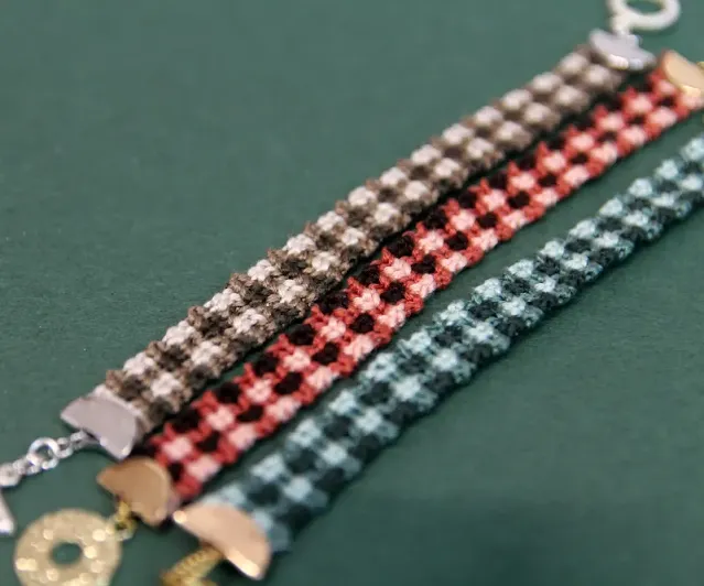 Buffalo plaid bracelets