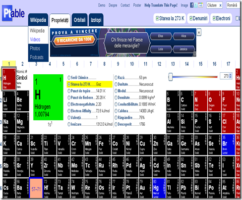 tabelul periodic al elementelor in versiune dinamica