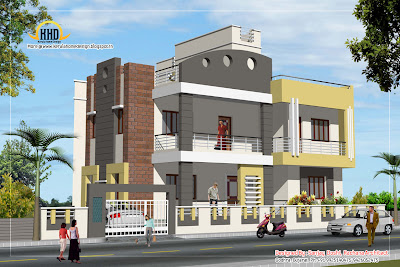 3 Story House Plan and Elevation- 327 Sq M (3521 Sq. Ft.) - February 2012