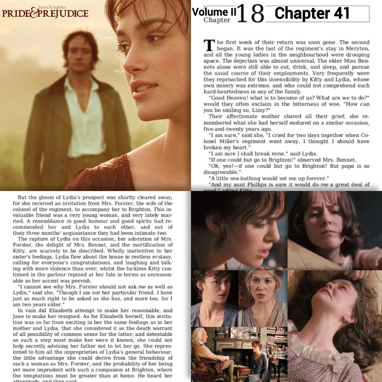 Pride and Prejudice Quotes from Novel to Film (Chapter 41)