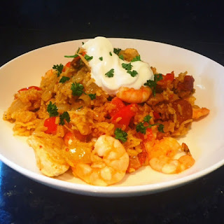 Chicken, Chorizo & Prawn Jambalaya