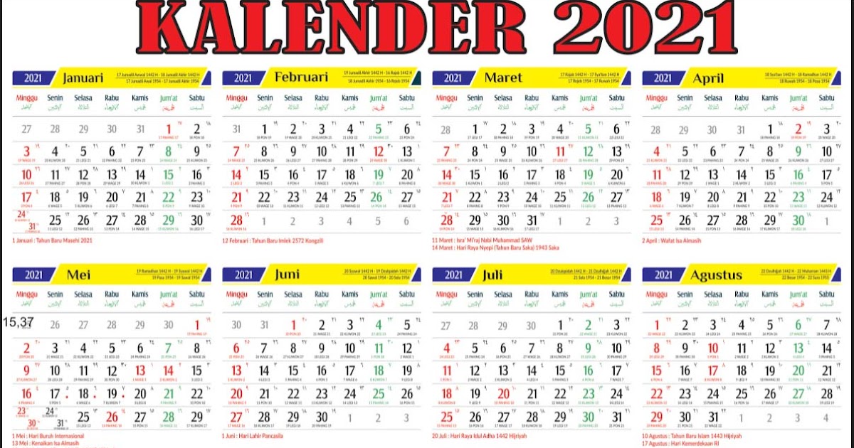 Kalender Hijriyah 2021 Pdf